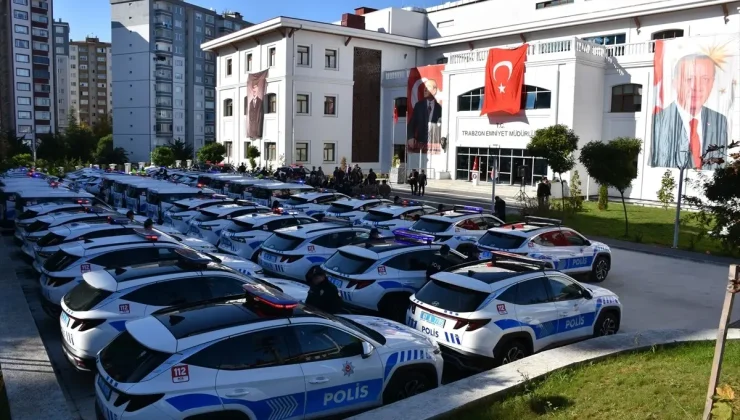 Trabzon Emniyet Müdürlüğüne 148 araç tahsis edildi